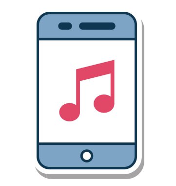 Mobil Multimedya glif renk vektör simgesi düzenlenebilir