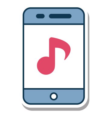 Mobil Multimedya glif renk vektör simgesi düzenlenebilir