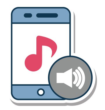 Cep Zil glif renk vektör simgesi düzenlenebilir