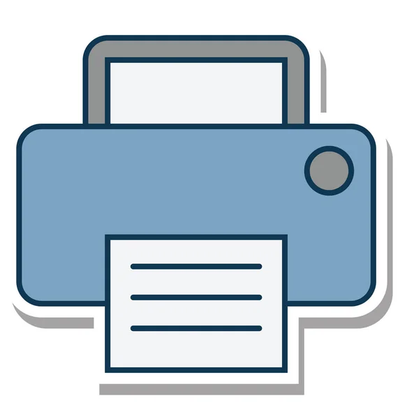 Impresora Glyph Icono Vector Color Editable — Vector de stock