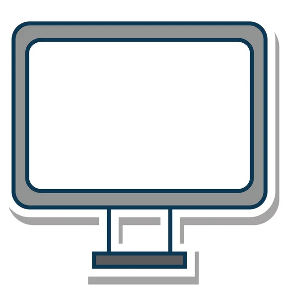 Monitor Glyphen Farbvektorsymbol Editierbar — Stockvektor