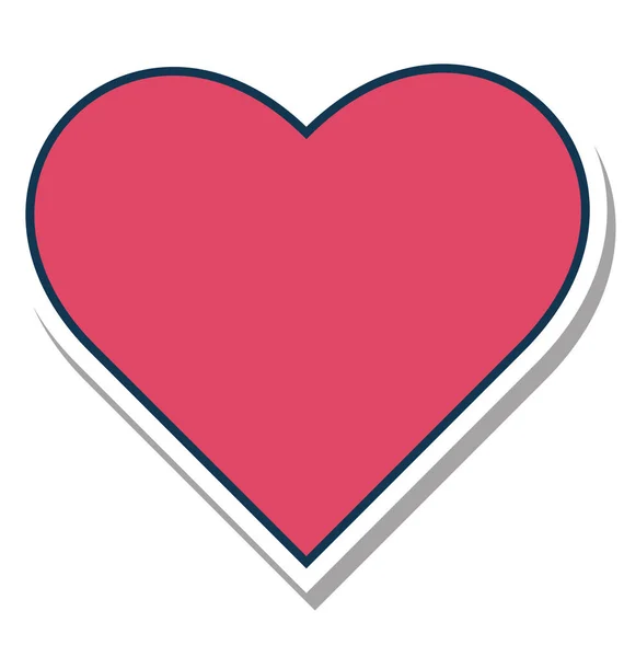 Love Heart Glyph Icono Vector Color Editable — Vector de stock