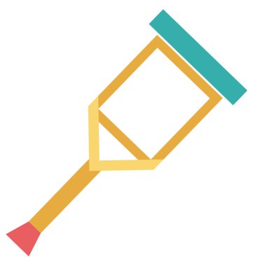 Koltuk değneği renk izole vektör simgesi tamamen düzenlenebilir