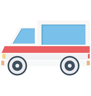 Ambulans renk izole vektör simgesi tamamen düzenlenebilir