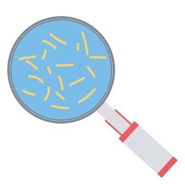 Arama bakteri izole vektör simge tamamen düzenlenebilir renk