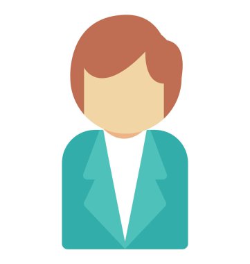 Doktor renk renk izole tamamen düzenlenebilir vektör simge