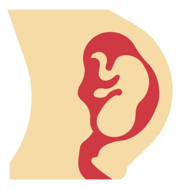 Fetus renk renk izole vektör simgesi tamamen düzenlenebilir 