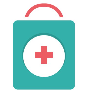 İlk yardım renk renk izole vektör simgesi tamamen düzenlenebilir