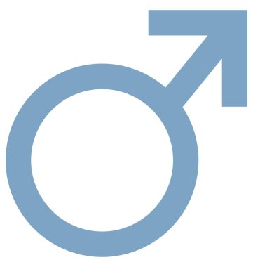 Cinsiyet renk izole vektör simgesi tamamen düzenlenebilir