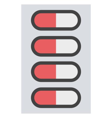 Tıp renk izole vektör simgesi tamamen düzenlenebilir