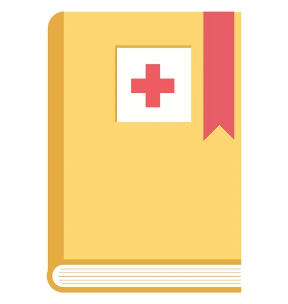 Medical Book Color Isolated Vector Icon Fully Editable — Stock Vector