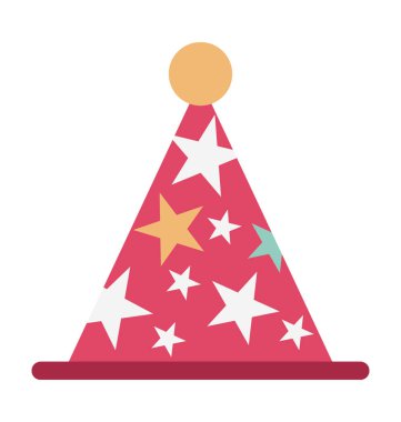 parti şapkası vektör çizim renkli simge tamamen düzenlenebilir  