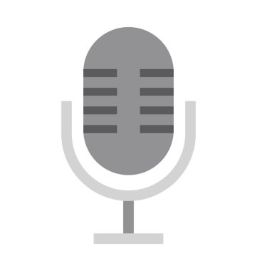 Mic vektör çizim renkli simge tamamen düzenlenebilir  