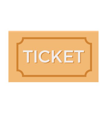 Bilet vektör çizim renkli simge tamamen düzenlenebilir 