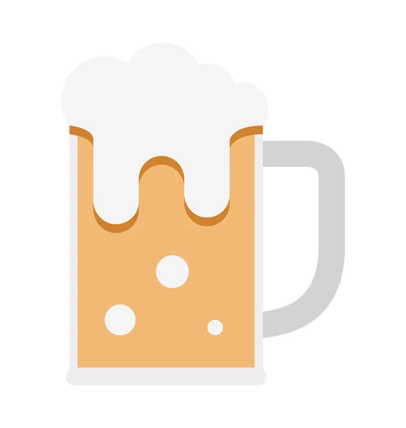 ビール マグカップ ベクトル図色アイコン完全に編集可能 — ストックベクタ