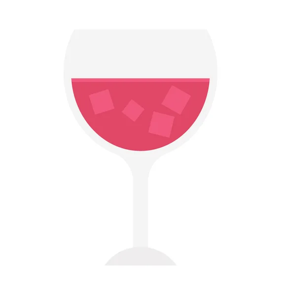 Wine Glass Vector Illustration Color Icon Fully Editable — Stock Vector