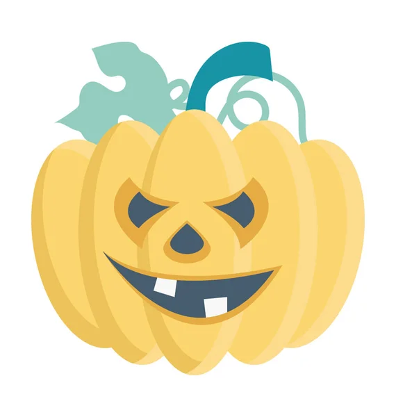 Halloween Abóbora Colorido Vetor Ilustração Cor Ícone Totalmente Editável —  Vetores de Stock