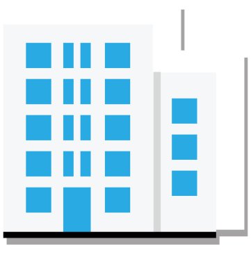 Renk bina izole tamamen düzenlenebilir vektör simge