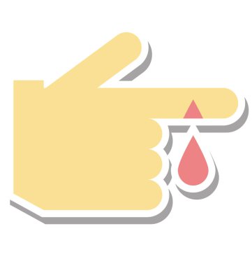 Parmak bandaj renk izole vektör simgesi tamamen düzenlenebilir