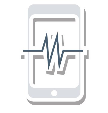 Tıbbi App renk izole tamamen düzenlenebilir vektör simge