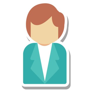 Doktor renk renk izole tamamen düzenlenebilir vektör simge