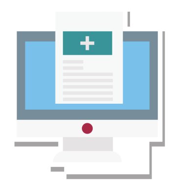 EKG rapor Online renk izole vektör simgesi tamamen düzenlenebilir