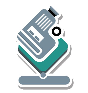 Mikroskop renk izole vektör simgesi tamamen düzenlenebilir