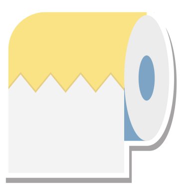 Doku Roll renk izole vektör simgesi tamamen düzenlenebilir 