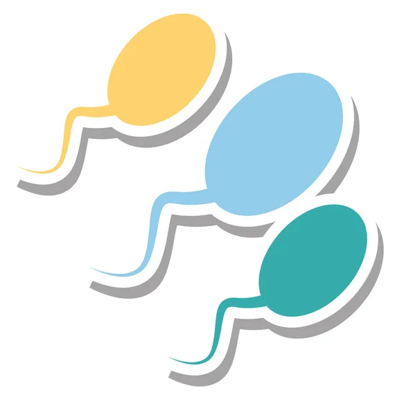 Sperms Color Icono Vectorial Aislado Totalmente Editable — Archivo Imágenes Vectoriales