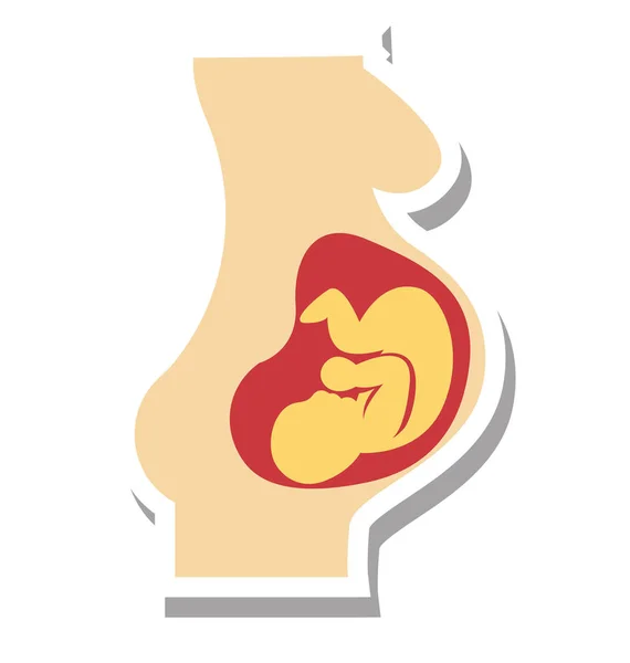 Color Fetus Color Aislado Vector Icono Totalmente Editable — Archivo Imágenes Vectoriales