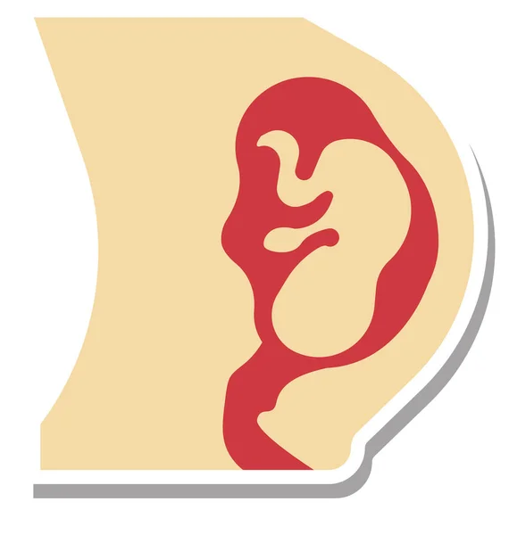 Icône Vectorielle Isolée Couleur Foetus Entièrement Modifiable — Image vectorielle