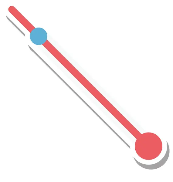 Термометр Цвет Цвет Изолированный Векторный Значок Полностью Редактируемый — стоковый вектор