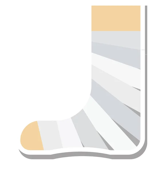 Feet Fracture Color Isolated Vector Icon Fully Editable — Stock Vector