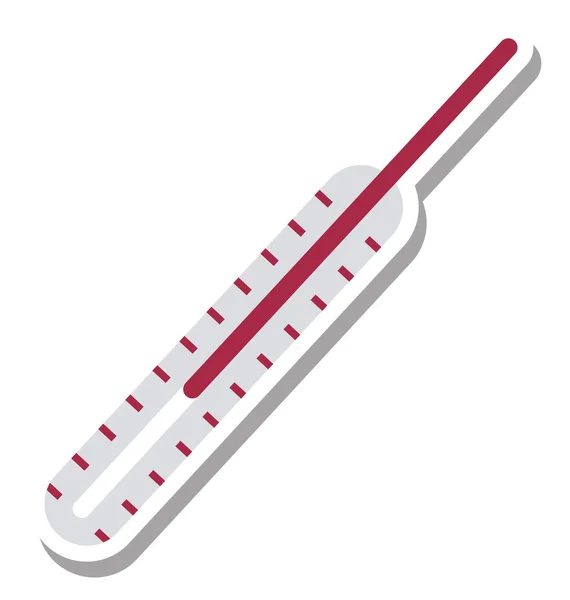 Thermometer Farblich Isoliertes Vektorsymbol Vollständig Editierbar — Stockvektor