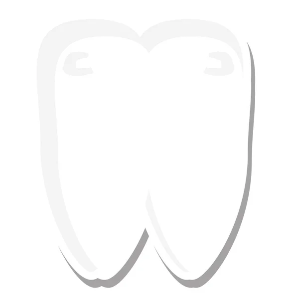 Ikona Białym Tle Wektor Kolor Zęba Pełni Edytowalne — Wektor stockowy