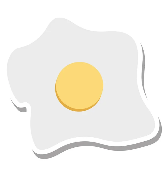 Fried Egg Color Color Isolated Vector Icon Fully Editable — Stock Vector