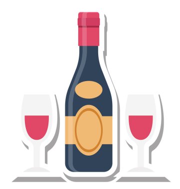 Vektör çizim renk simgesi şarap tamamen düzenlenebilir  
