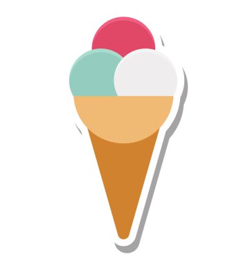 Koni vektör çizim renk simgesi buz tamamen düzenlenebilir 