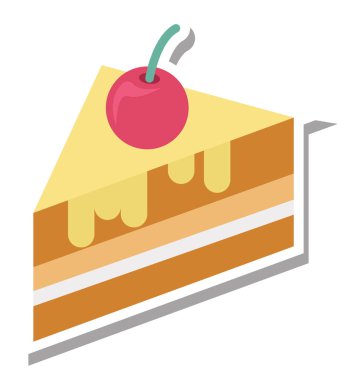 Tatlı vektör çizim renkli simge tamamen düzenlenebilir 