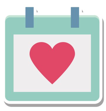 Vektör çizim renkli simge takvim tamamen düzenlenebilir 