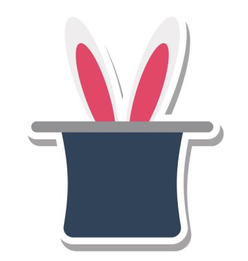 Sihirbaz şapka vektör çizim renkli simge tamamen düzenlenebilir  