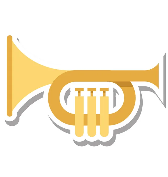 Trumpet Vector Illustration Color Icon Fully Editable — Stock Vector