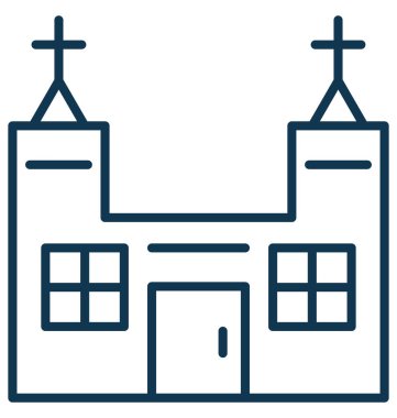 Kilise izole izole vektör simge tamamen düzenlenebilir tamamen düzenlenebilir