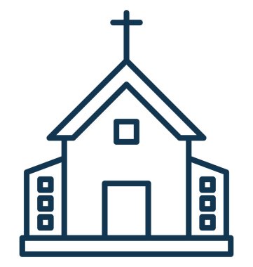 Kilise bina izole izole vektör simge tamamen düzenlenebilir tamamen düzenlenebilir