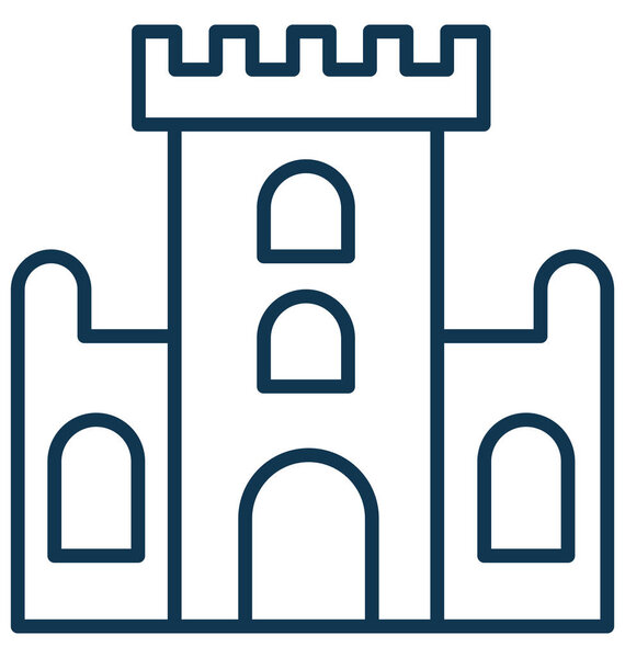 Castle Isolated Isolated Vector Icon Fully Editable Fully Editable