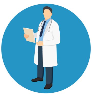 Doktor yalıtılmış vektör çizim tamamen düzenlenebilir tamamen düzenlenebilir