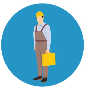 Mühendis izole vektör çizim tamamen düzenlenebilir tamamen düzenlenebilir