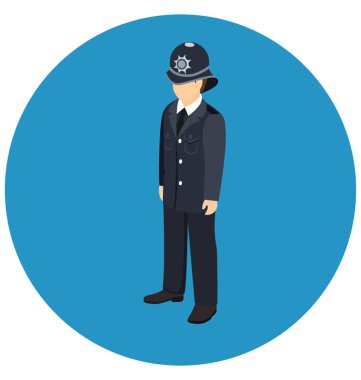 Dedektif izole vektör çizim tamamen düzenlenebilir tamamen düzenlenebilir