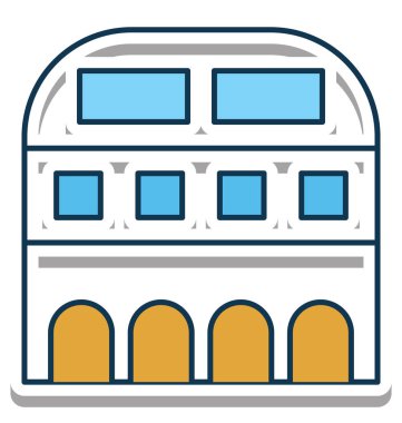 Müze binası vektör simge tamamen düzenlenebilir tamamen düzenlenebilir