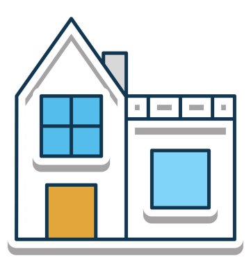 Shack veya Villa vektör simge tamamen düzenlenebilir tamamen düzenlenebilir